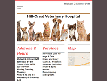 Tablet Screenshot of hillcrestvetcanton.com